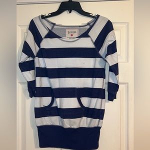 Energie women’s striped sweatshirt with pouch pocket